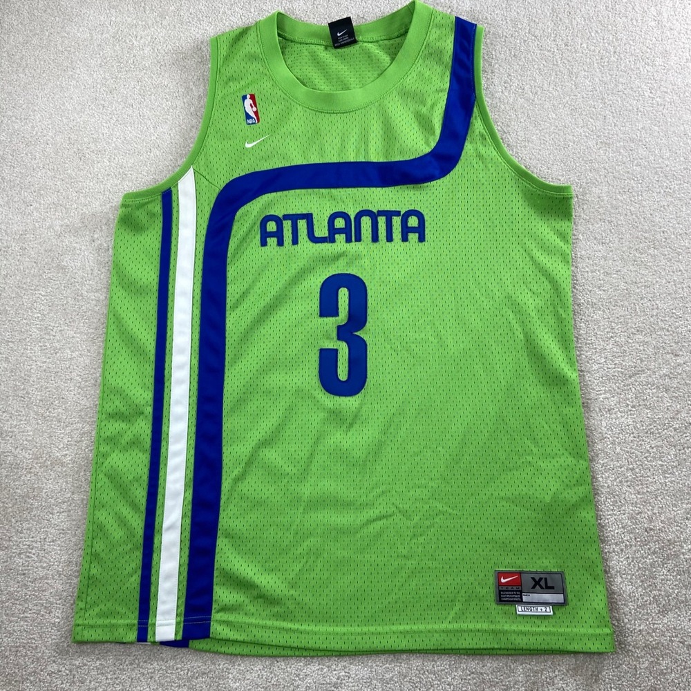 Nike Atlanta Hawks Jersey Mens XL Green Shareef Abdur-Rahim 3 NBA Basketball